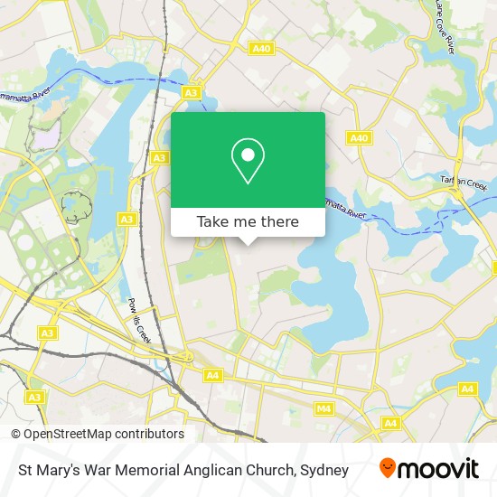 St Mary's War Memorial Anglican Church map