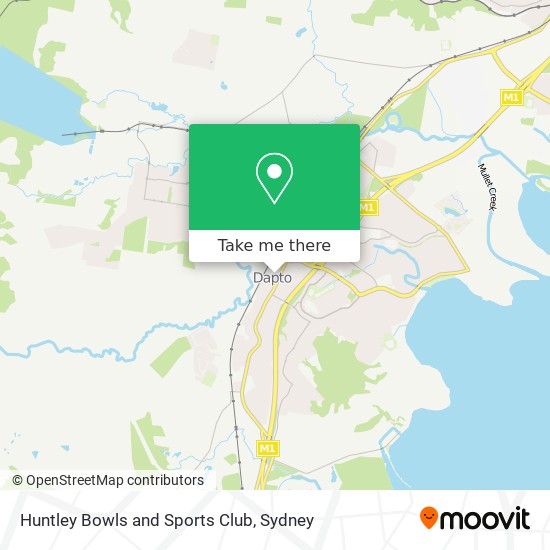 Huntley Bowls and Sports Club map