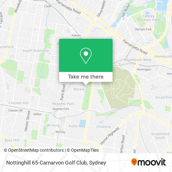 Mapa Nottinghill 65-Carnarvon Golf Club