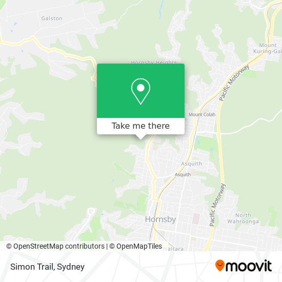 Mapa Simon Trail