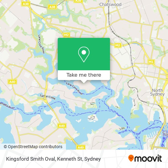 Mapa Kingsford Smith Oval, Kenneth St