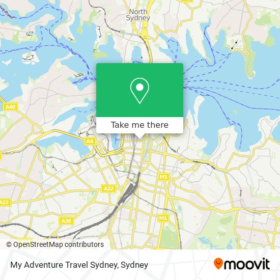 My Adventure Travel Sydney map