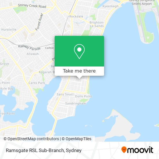 Mapa Ramsgate RSL Sub-Branch