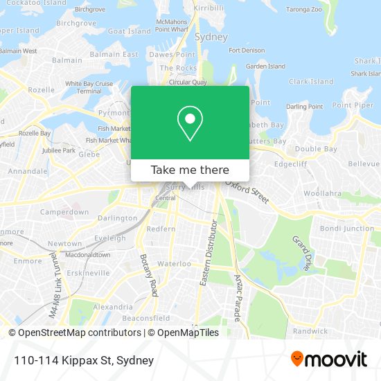 Mapa 110-114 Kippax St