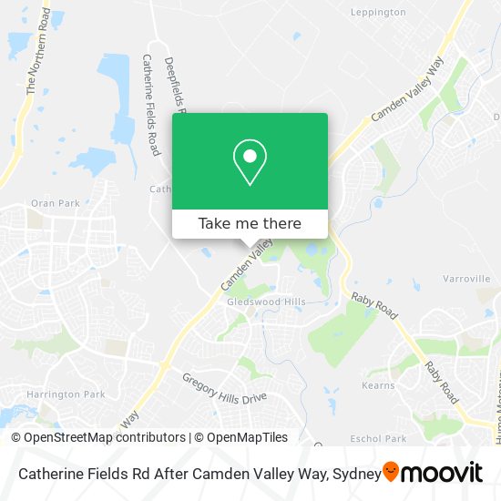 Catherine Fields Rd After Camden Valley Way map