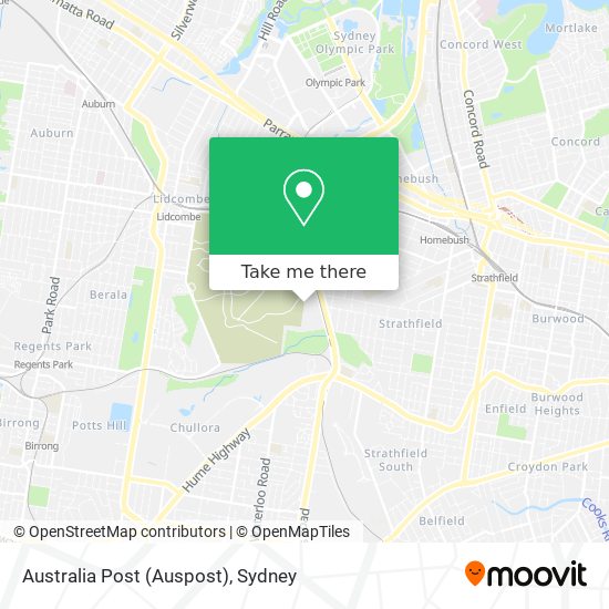 Mapa Australia Post (Auspost)