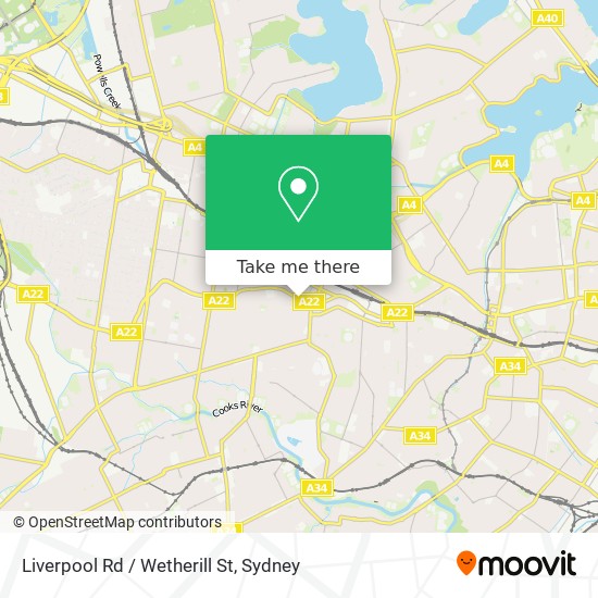 Mapa Liverpool Rd / Wetherill St