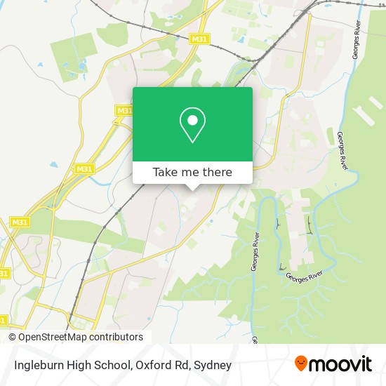 Mapa Ingleburn High School, Oxford Rd