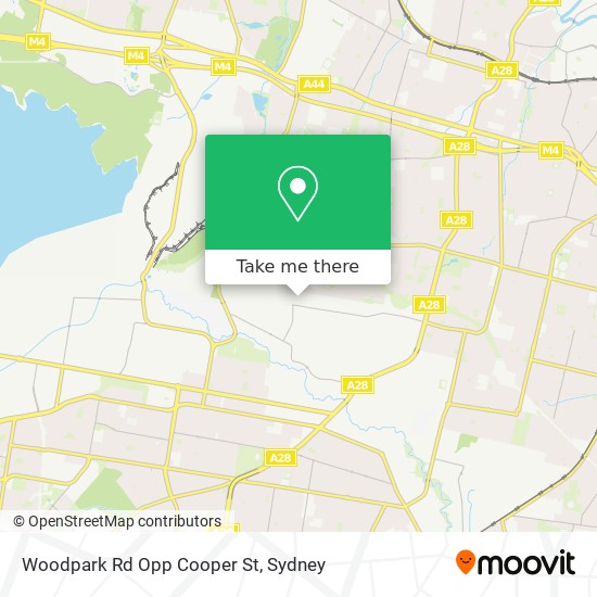 Mapa Woodpark Rd Opp Cooper St