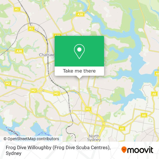 Frog Dive Willoughby (Frog Dive Scuba Centres) map