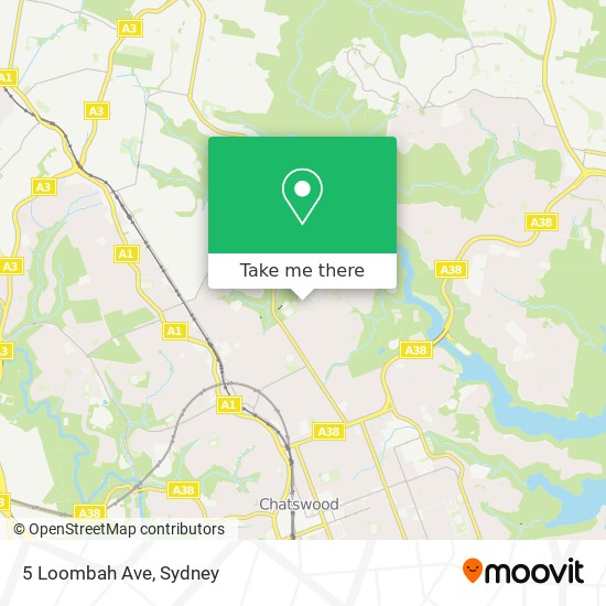 Mapa 5 Loombah Ave