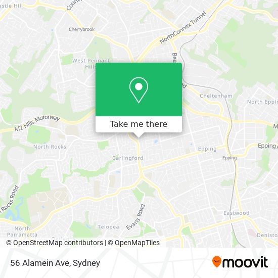 56 Alamein Ave map