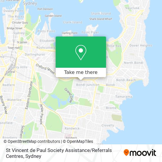 Mapa St Vincent de Paul Society Assistance / Referrals Centres