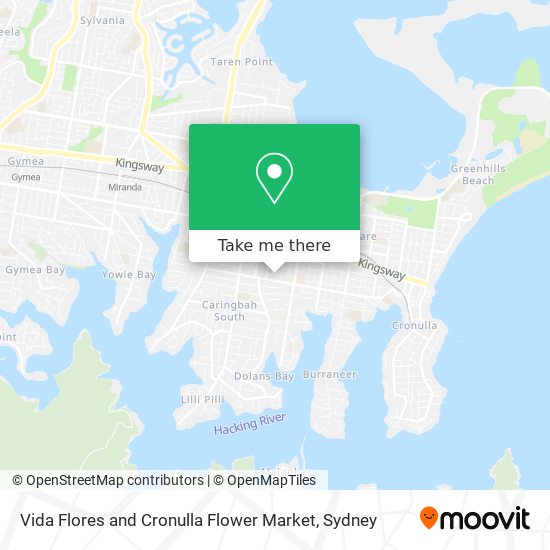 Vida Flores and Cronulla Flower Market map