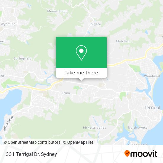 Mapa 331 Terrigal Dr