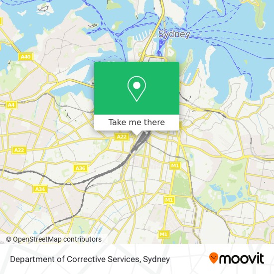 Department of Corrective Services map