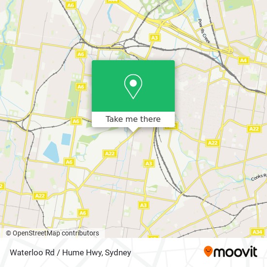 Mapa Waterloo Rd / Hume Hwy