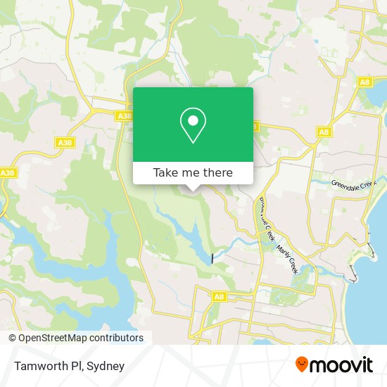 Tamworth Pl map