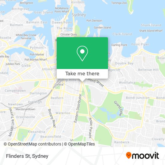 Mapa Flinders St
