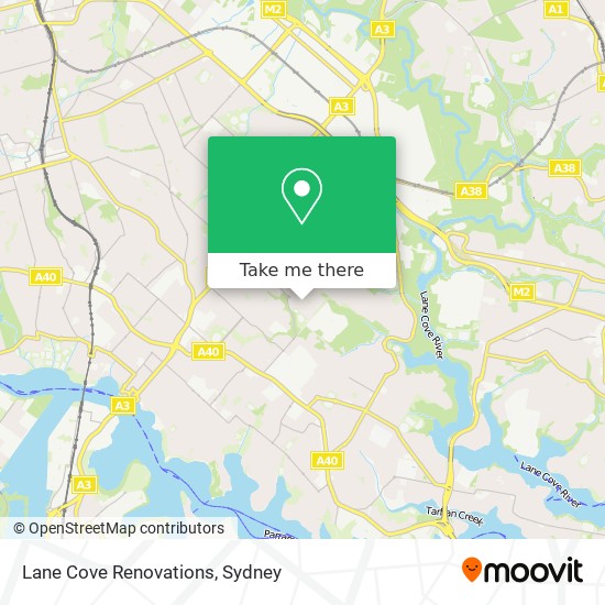 Mapa Lane Cove Renovations