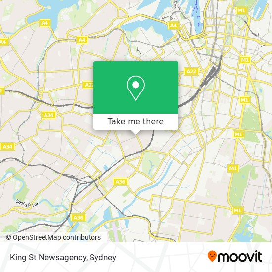 King St Newsagency map