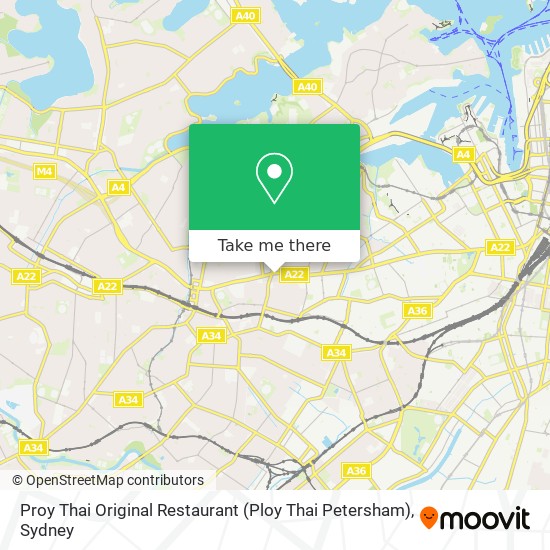 Mapa Proy Thai Original Restaurant (Ploy Thai Petersham)