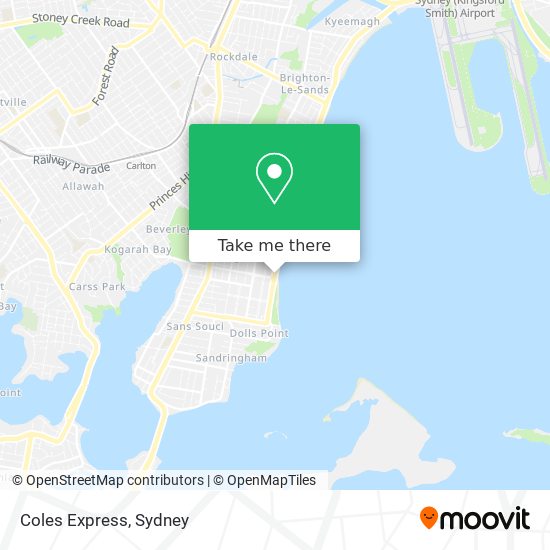 Coles Express map