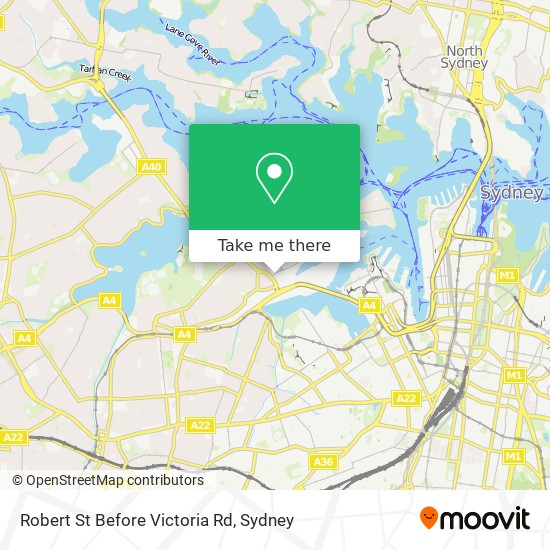 Robert St Before Victoria Rd map