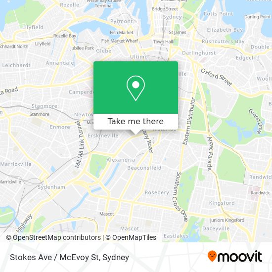 Mapa Stokes Ave / McEvoy St