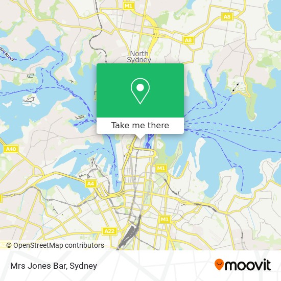 Mrs Jones Bar map