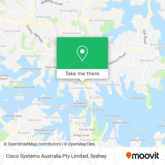 Cisco Systems Australia Pty Limited map