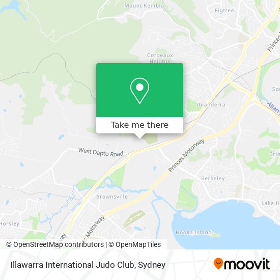 Mapa Illawarra International Judo Club