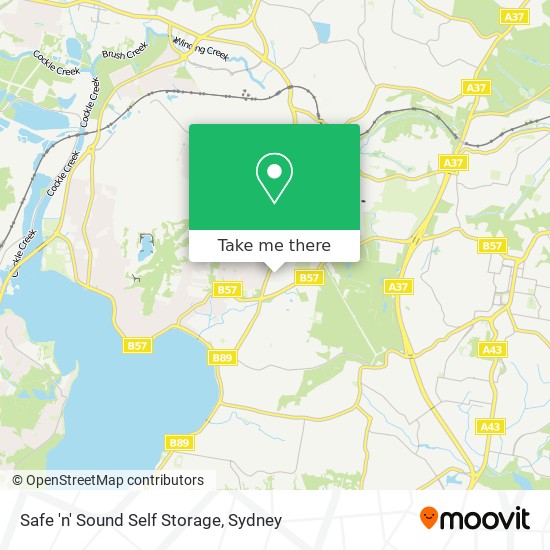 Safe 'n' Sound Self Storage map