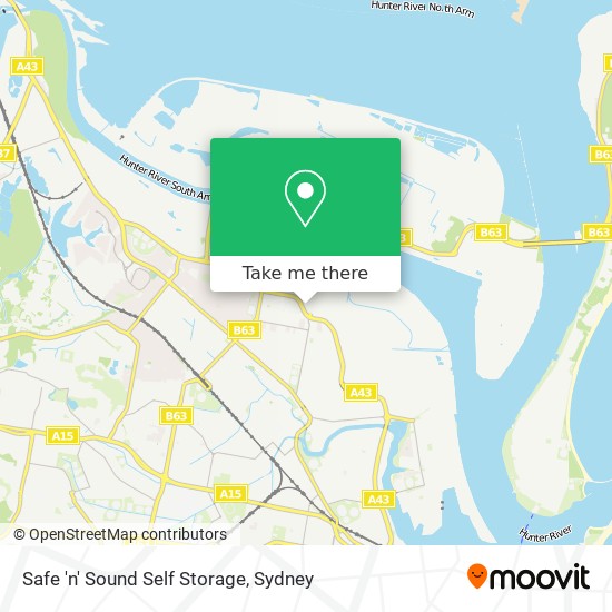 Mapa Safe 'n' Sound Self Storage