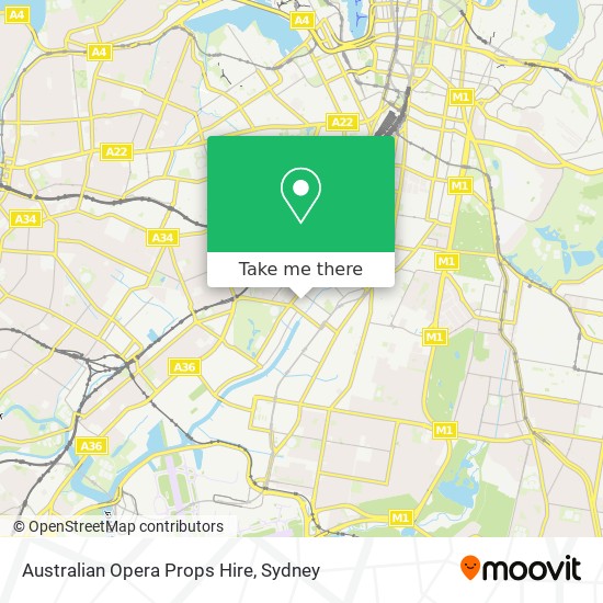 Australian Opera Props Hire map