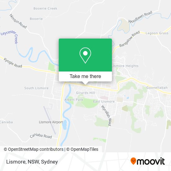 Mapa Lismore, NSW