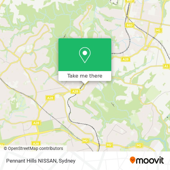 Pennant Hills NISSAN map