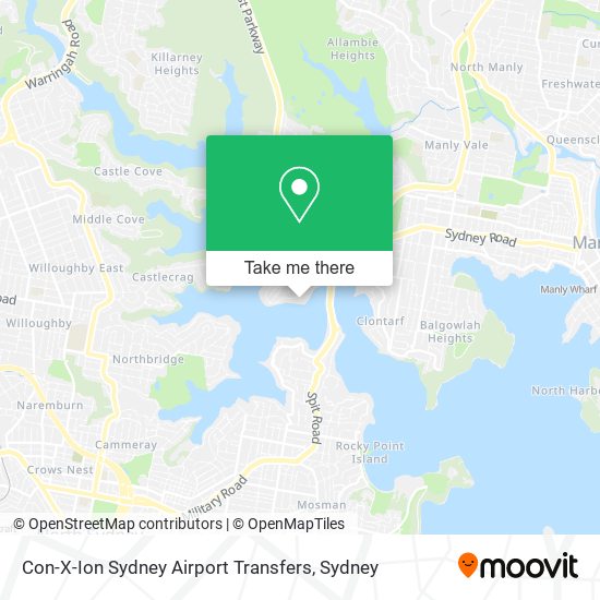 Mapa Con-X-Ion Sydney Airport Transfers