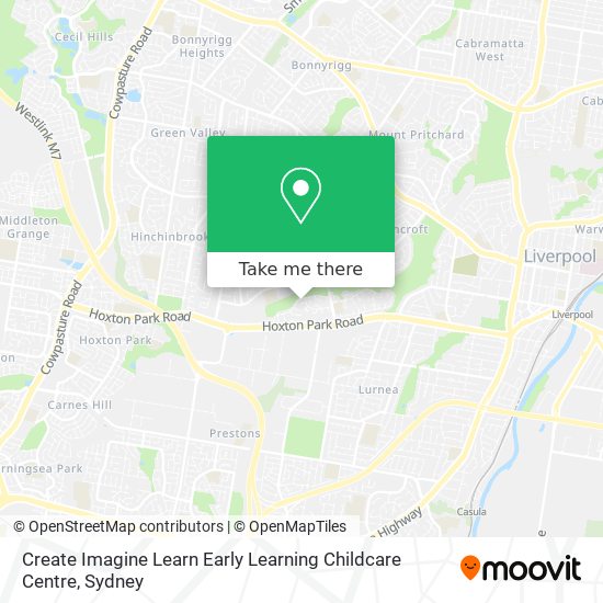 Mapa Create Imagine Learn Early Learning Childcare Centre
