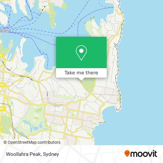 Mapa Woollahra Peak