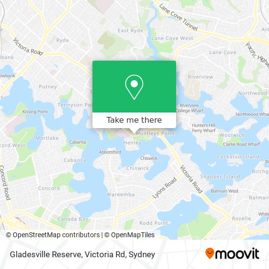 Gladesville Reserve, Victoria Rd map