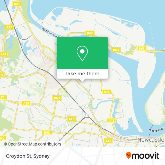 Mapa Croydon St