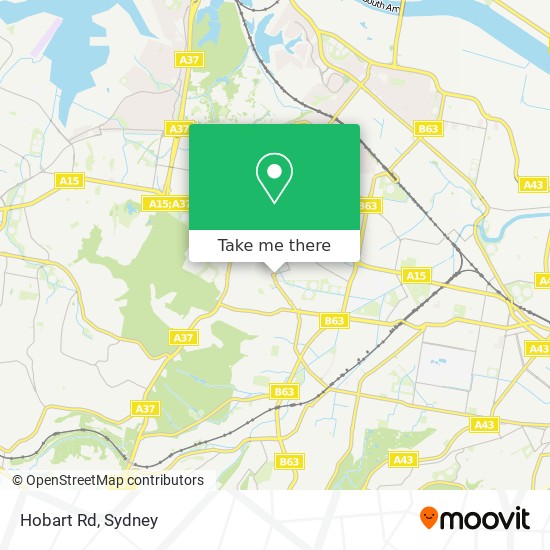 Mapa Hobart Rd