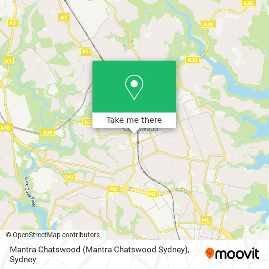 Mapa Mantra Chatswood (Mantra Chatswood Sydney)