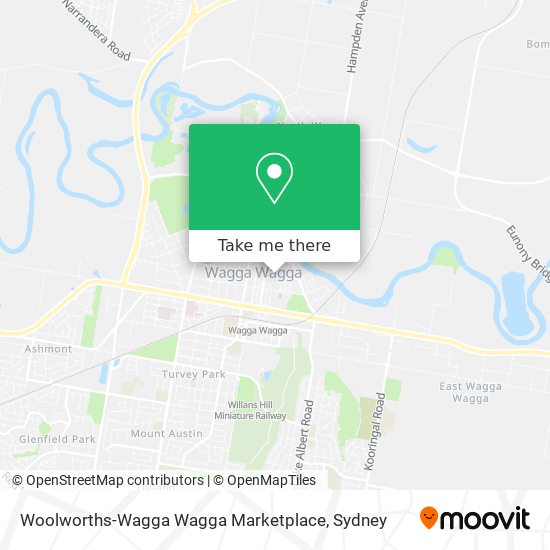 Woolworths-Wagga Wagga Marketplace map