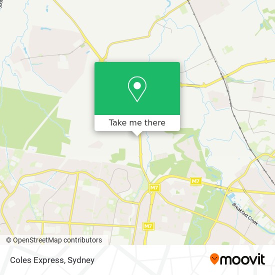 Coles Express map