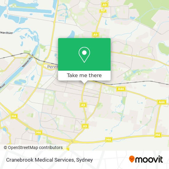 Mapa Cranebrook Medical Services