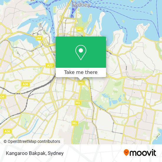 Kangaroo Bakpak map