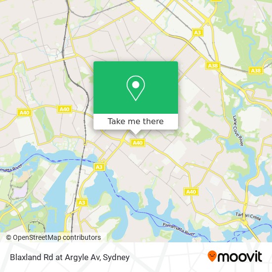 Blaxland Rd at Argyle Av map