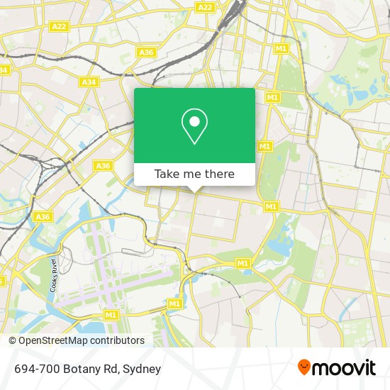 Mapa 694-700 Botany Rd